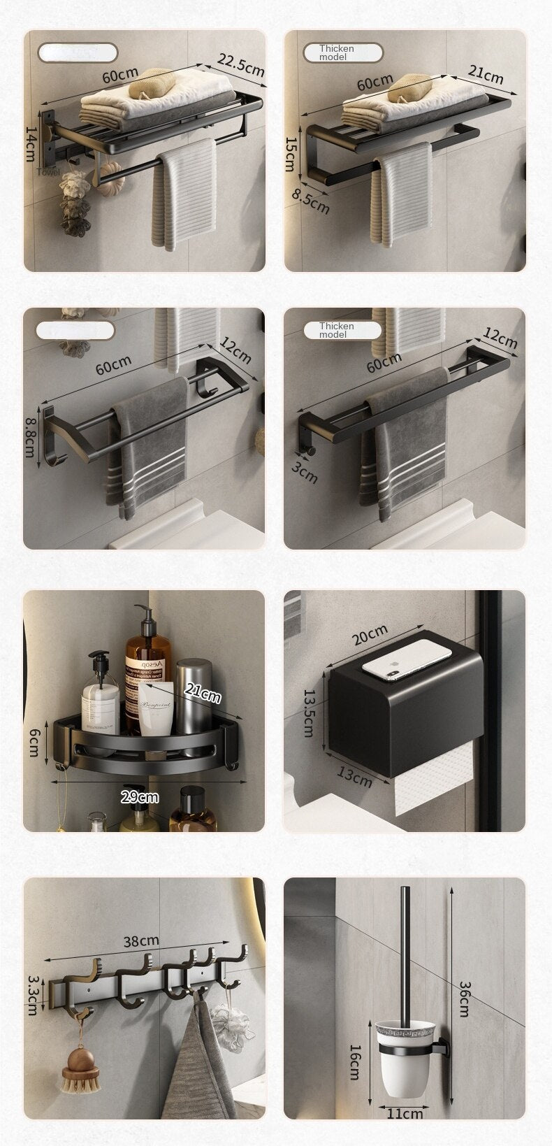 Badezimmergarnitur schwarz minimalistisch