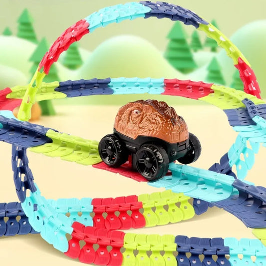 Rennbahn für Kinder Anti-Schwerkraft Dino