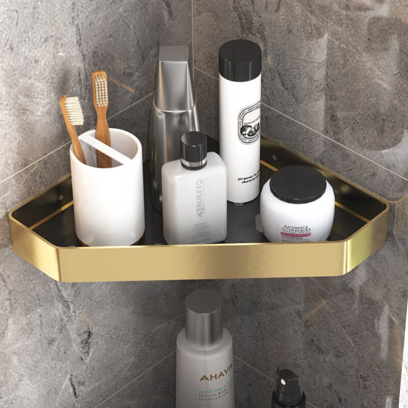 Badezimmergarnitur schwarz gold Luxus